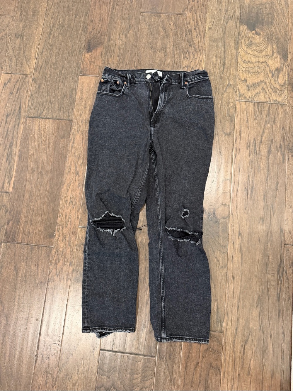 Abercrombie ultra high rise ankle straight jeans